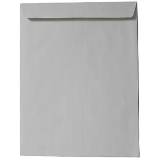 JAM Paper 9" x 12" Gray Kraft Open End Catalog Premium Envelopes, 100ct.